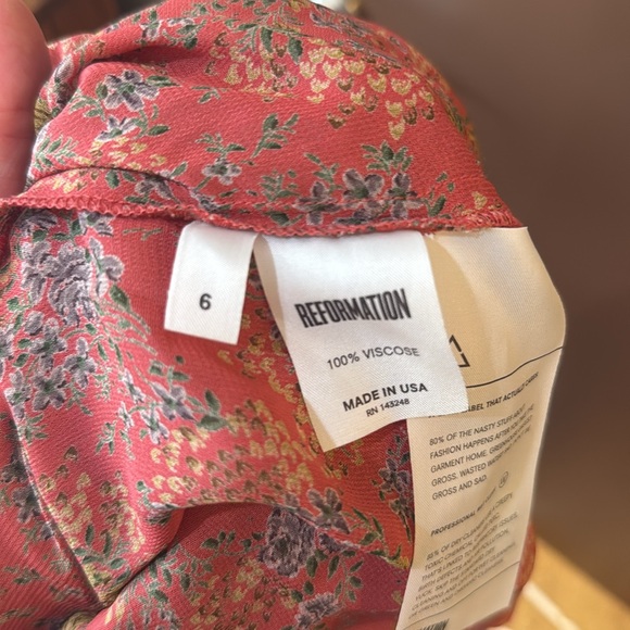 REFORMATION Floral Deep V Maxi Dress - Picture 5 of 6